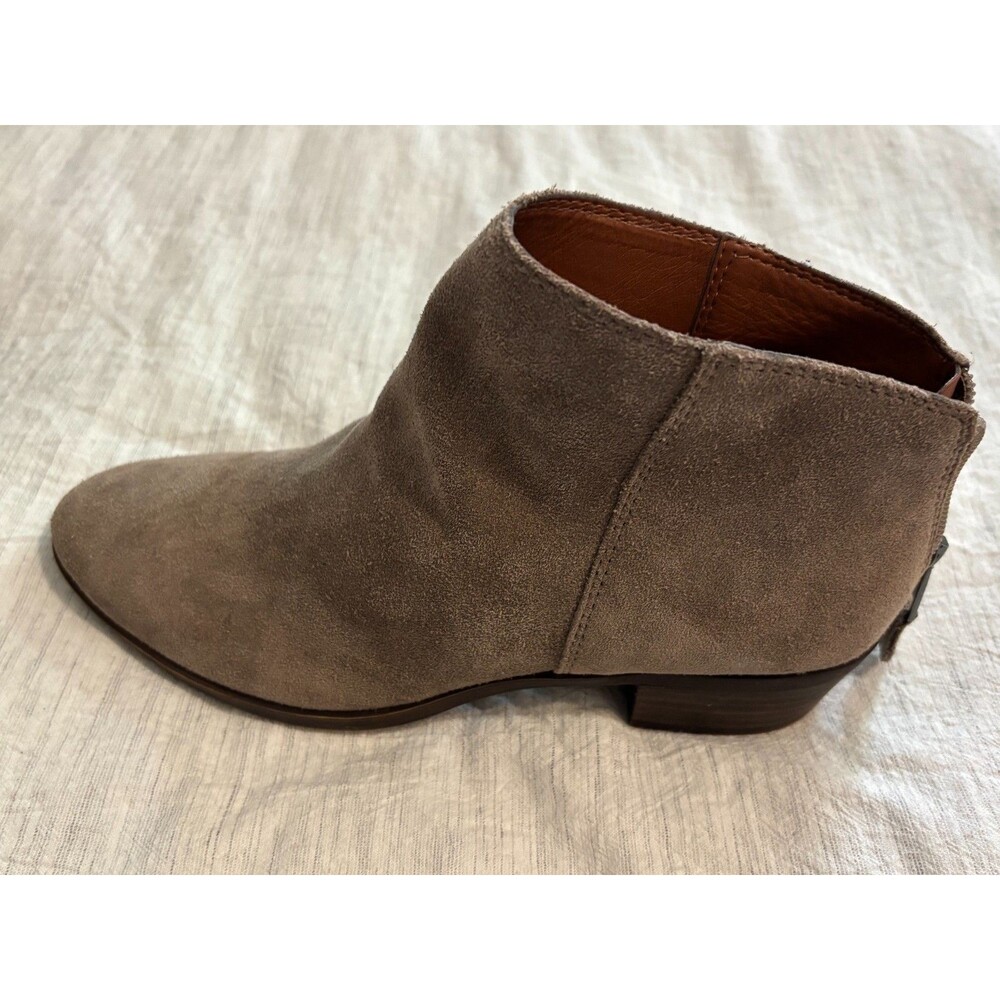 Lucky Brand Bremma Women’s Size 8M Taupe Suede Back Zip Ankle Booties - Picture 3 of 11
